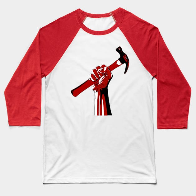 Handyman Hammer Baseball T-Shirt by HilariousDelusions